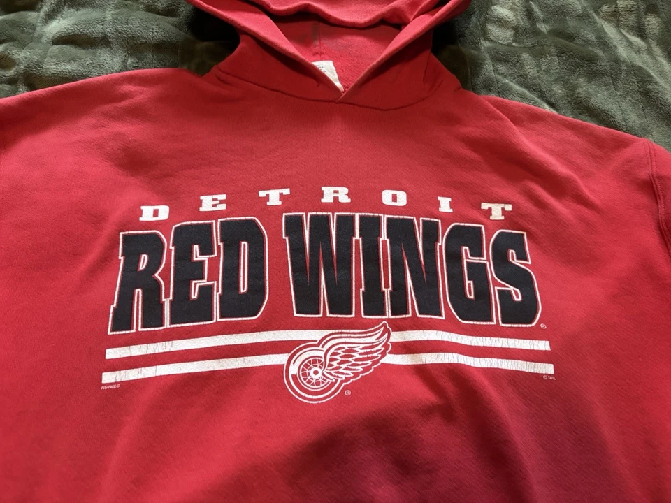 Sudadera con Capucha De Colección Detroit Red Wings Para Hombre Grande Años 90 EE. UU. Lee Sport Nuez moscada NHL Hockey Foto 2 de 4