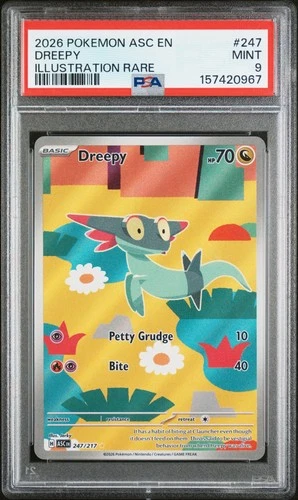 2026 POKEMON ASC EN-ASCENDED HEROES ILLUSTRATION RARE #247 DREEPY PSA 9