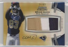 2012 Bowman Sterling Jumbo Rookie Relic Gold Refractor 24/65 Brian Quick x5u