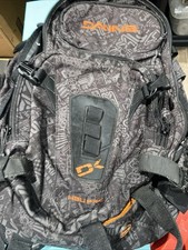 Dakine Heli Pro Backpack Black Orange Print Good Condition Travel Hiking Durable