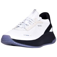 Hugo Boss TTNM EVO SLON KNSD Men's Sneakers Lace-Up Open White Shoes Size: 13