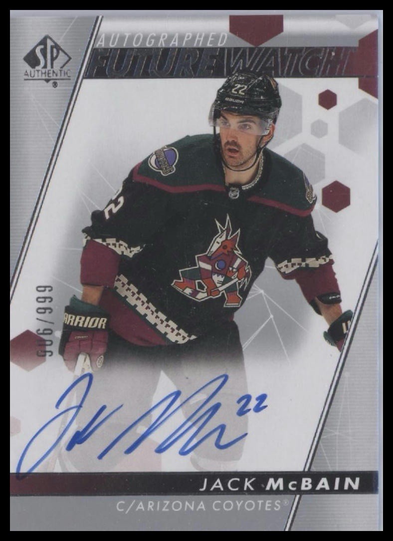 2022-23 SP Authentic Future Watch #123 Jack McBain RC AUTO /999 - COYOTES