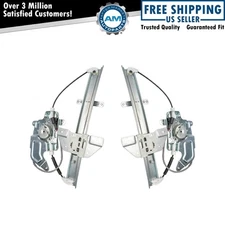 Rear Door Power Window Regulator w/ Motor Left/Right Pair Set for Grand Am Alero