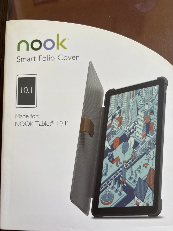 NEW NOOK SMART FOLIO COVER W/TAB NOOK 10.1” TABLET CINNAMON BROWN BARNES & NOBLE - Image 2 of 3