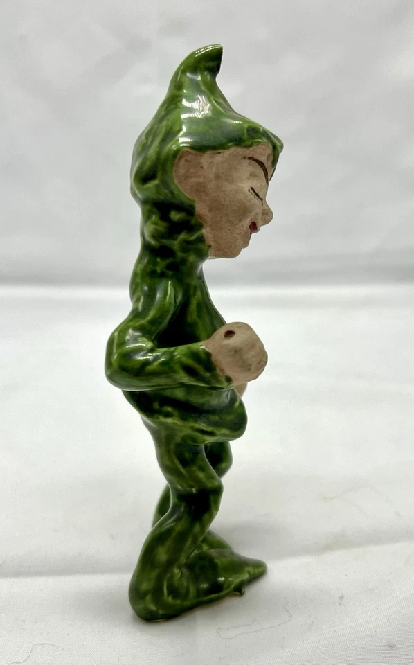Vintage Standing Pixie Elf by Gilner (?) Pottery of California Rare Pose AS IS - Image 2 of 4