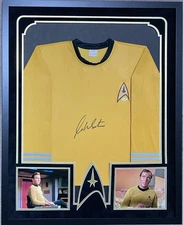 William Shatner Capt Kirk Signed Autographed Framed Shirt JSA Authentication