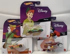 Hot Wheels Disney Character Cars Robin Hood Capt.Hook Peter Pan *rough Cards*