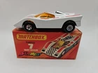 Lesney Matchbox Hairy Hustler Streakers No 7 J Superfast Box White England