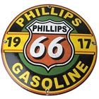 Vintage Phillips 66 Gasoline Sign - Gas Porcelain Pump Advertising Station Sign