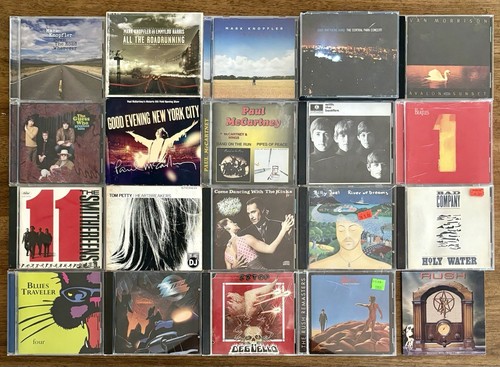 20 Classic Rock CDs, Used, ZZ Top, Rush, Mark Knopfler, Bad Company, Beatles,