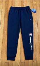 NWT CHAMPION Boys Youth Graphic Joggers Black Size Large 14