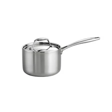 Tramontina 2 Quart Stainless Steel Tri Ply Clad Covered Saucepan Induction Safe