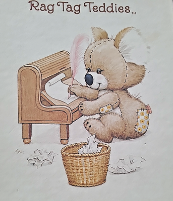 #ad Vtg Rag Tag Teddies Stationary Set Paper Ruth Morehead 80#x27;s Notes Journal Art $14.23