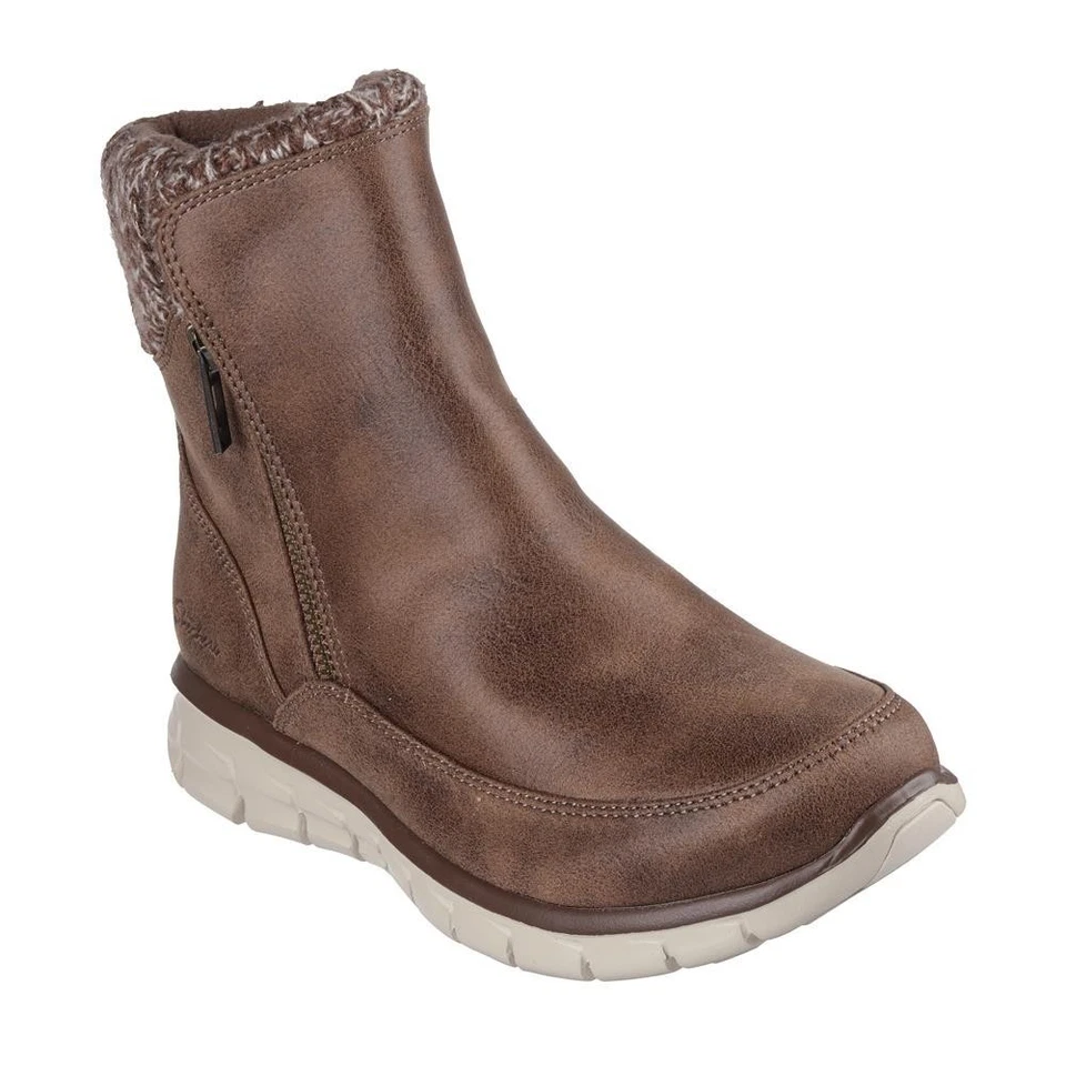 COMODA Y CALIDA BOTIN MUJER SKECHERS SYNERGY  LOVELY COLLAB MARRON - Imagen 2 de 4