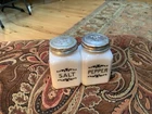 1940’s Vintage Antique Salt And Pepper Shakers Milk Glass