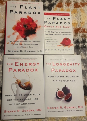 Steven Gundry 4 Book Lot Plant Paradox, Longevity Paradox, Energy Paradox |  eBay