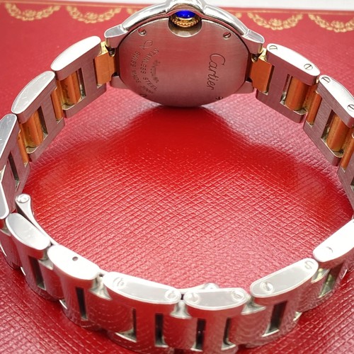 Cartier Ballon Bleu 18K Acier or Rose Cadran Mop Montre Quartz Femme W6920034 - Photo 5 sur 7