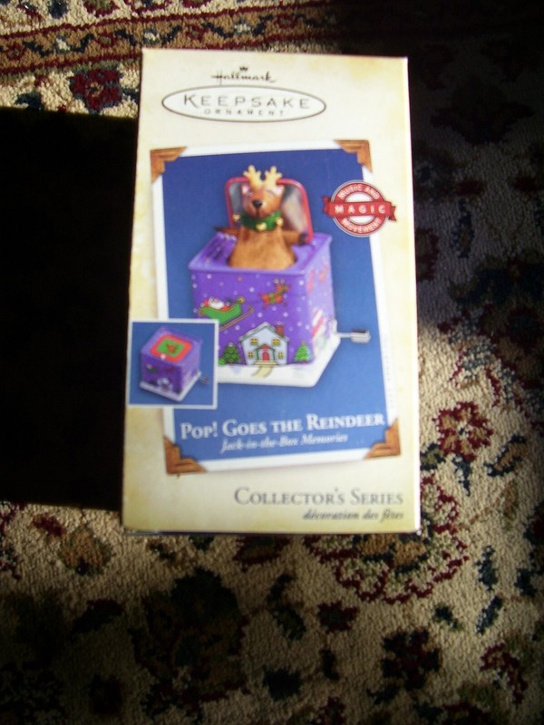 Hallmark Ornament Pop! Goes The Reindeer 3rd in Series 2005