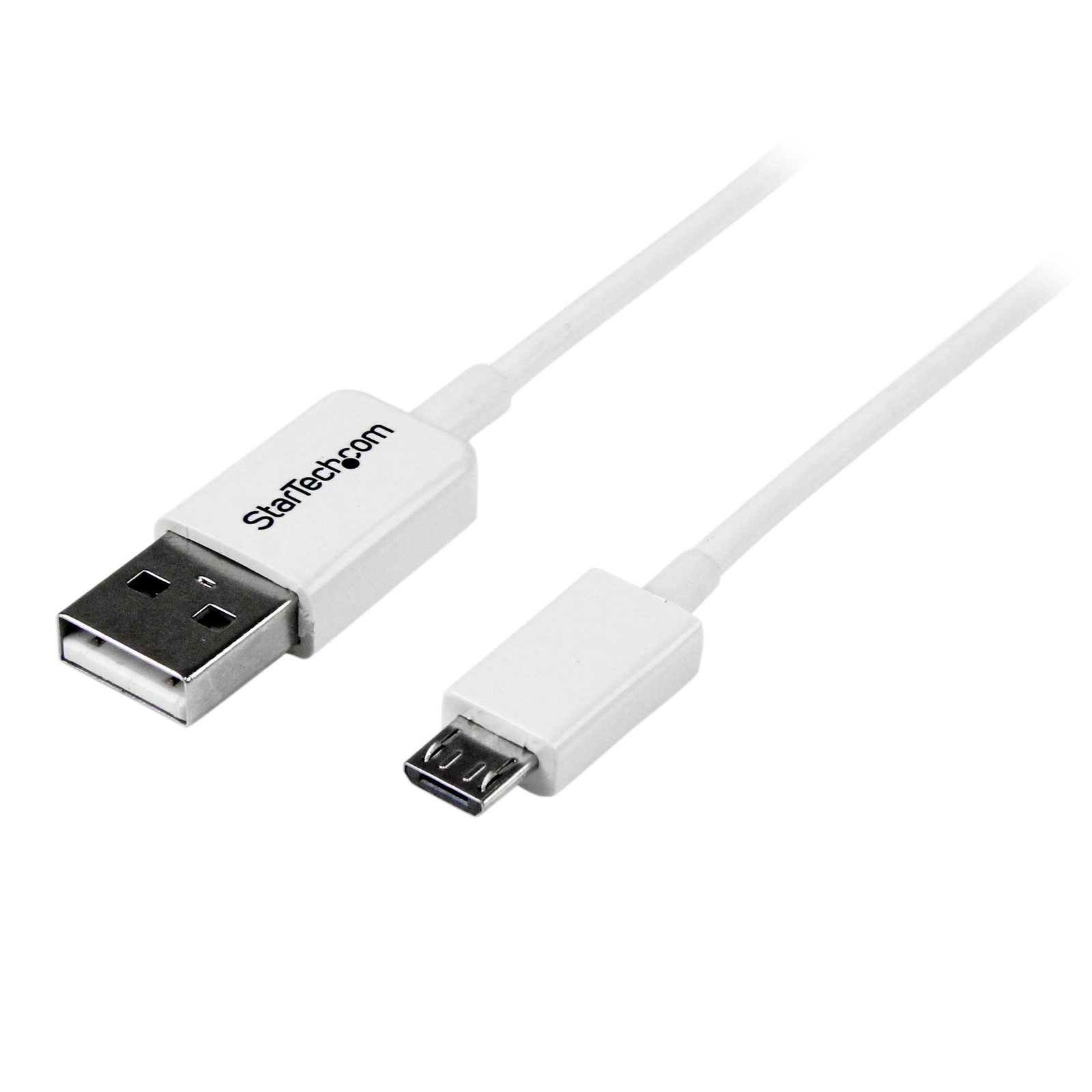 StarTech.com 2m White Micro USB Cable Cord - A to Micro B - Micro USB Charging D
