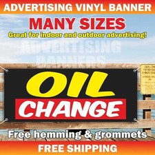 OIL CHANGE Advertising Banner Vinyl Mesh Sign auto repair shop service mechanic