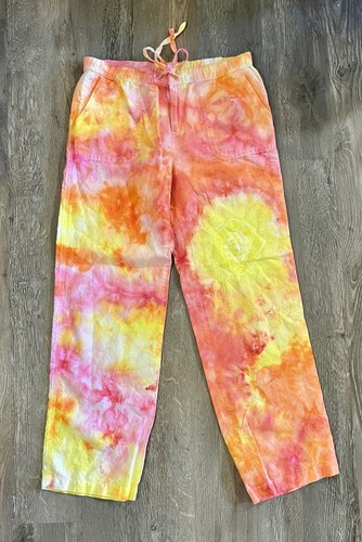 Pantalones de lino Liz Claiborne tie dye talla S hippie - Imagen 5 de 9