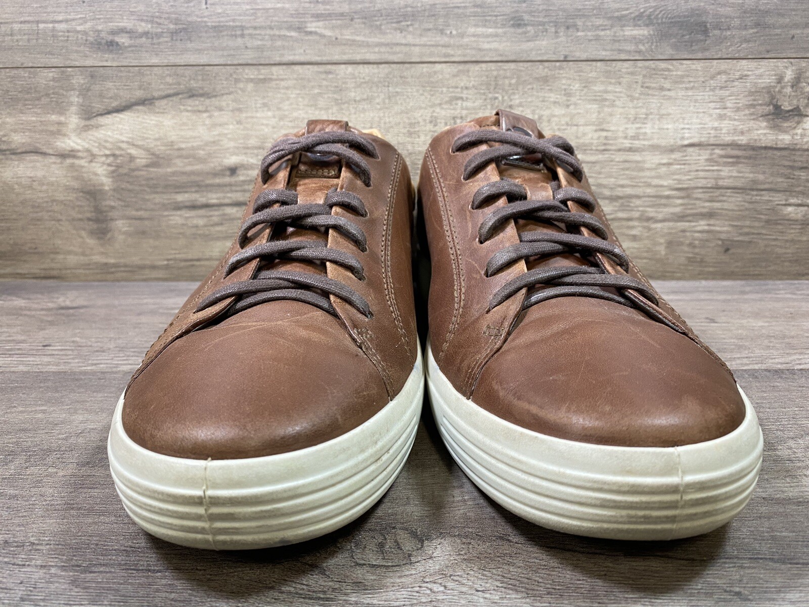 Ecco SOFT 7 Street Sneakers Shoes Brown Comfort Mens Size EU 46 US 12, 12.5