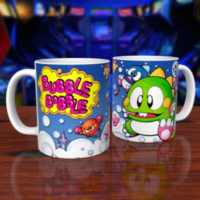 Bubble Bobble Retro Computer Game Mug Arcade Retrogaming Amiga C64