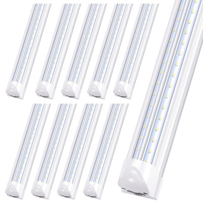 10pack 8' Linkable LED shop light fixture 8feet T8 LED Tube Light warehouse Lamp