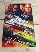 THE FAST AND THE FURIOUS CAST Repro-Autogramm...