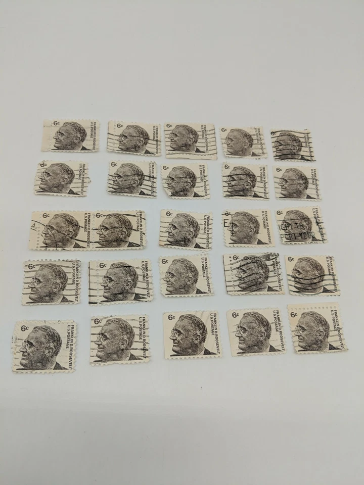 Franklin D Roosevelt FDR Used Post marked Stamps  1968 - Image 3 of 4