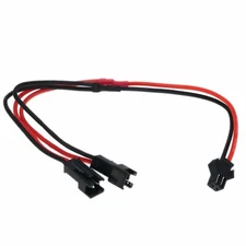 SM 2P 1x Female to Y type 2x SM 2P Male Battery Harness Parallel wire 20awg 8"