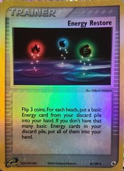 Energy Restore 81/109 Reverse Holo EX Ruby & Sapphire