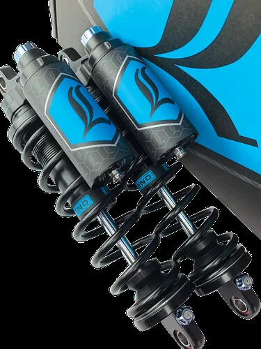 Par de amortiguadores de bobinas Legend REVO ARC Piggyback negro 13 Sportster 1200 noches 07-12 - Imagen 2 de 8