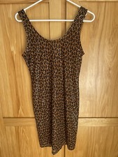 Express Animal Print Party Dress with Sparkle & with Lining Women’s Sm EUC