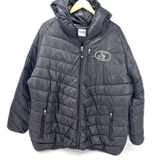 Clique Puffer Jacket Womens Xxxl 3xl Black Full Zip Coat Jme Logo Hooded