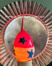 Patriotic Blue Stars Silicone Bulb Reusable Primitive Americana Decor
