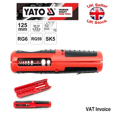 Yato Professional Taschendraht Kabel Abisolierer und Fräser 125 mm - 5'' YT-2274