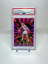 2022 PANINI DONRUSS GREAT X-PECTATIONS 3 SHAEDON SHARPE HOLO LASER PURPLE POP 3