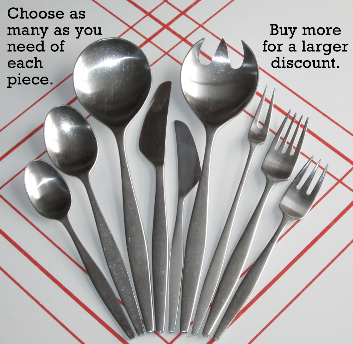 Choose Your Pieces of Norstaal Aztec 18/8 Norway Flatware aka