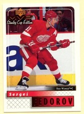 1999-00 Upper Deck MVP Sergei Fedorov Stanley Cup Edition hockey card #64 HOF