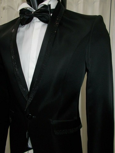 ABITO UOMO SPOSO NERO SMOKING FIRMATO CARLO PIGNATELLI CERIMONIA SUIT  WEDDING | eBay