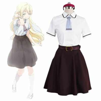 Anime Asobi Asobase Honda Hanako Olivia Nomura Kasumi Cosplay Costume Uniform &y