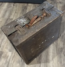 Vintage Seward Trunk Railroad Suitcase Travel Shabby Brass Trim American Railway
