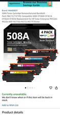 4PK BCMY Toner Cartridge Set for HP 508A CF360A CF361A CF362A CF363A Sealed