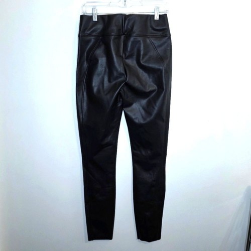 Wolford Black Vegan Leather Leggings Size 10 - Picture 3 of 10