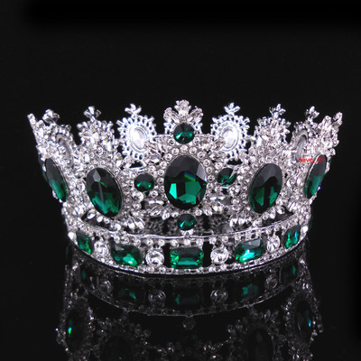 Emerald Crystal Bridal Rhinestone Crown for Pageant Prom Birthday Party Wedding Amazon.com : Anglacesmade Bridal Crystal Tiara Princess  main image 2