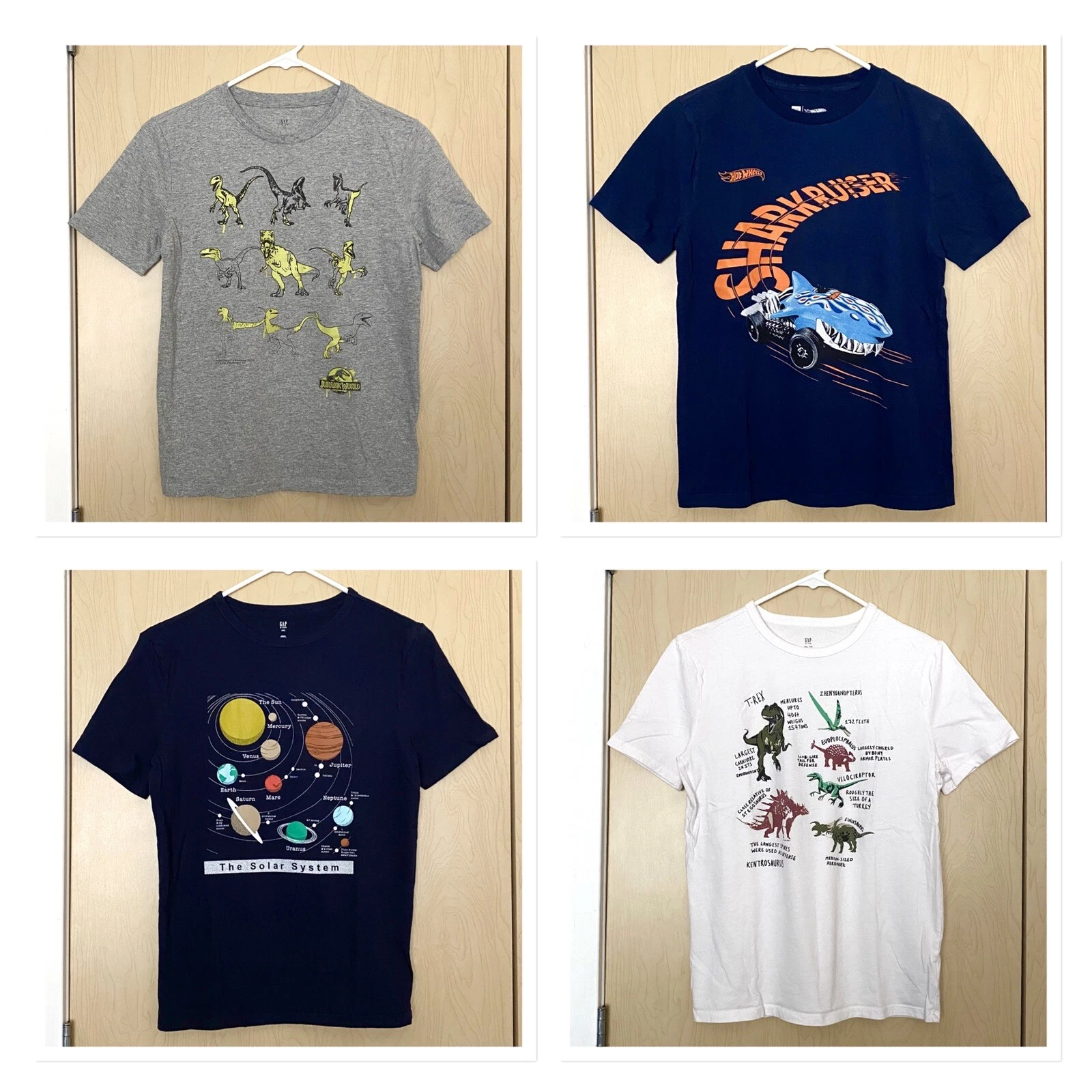 Lot of 4 GAP Kids Dino T- Shirt Size XXL 14-16