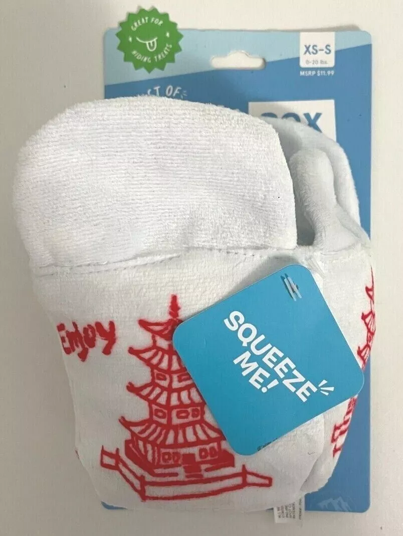 Dog toy chinese take out sale box