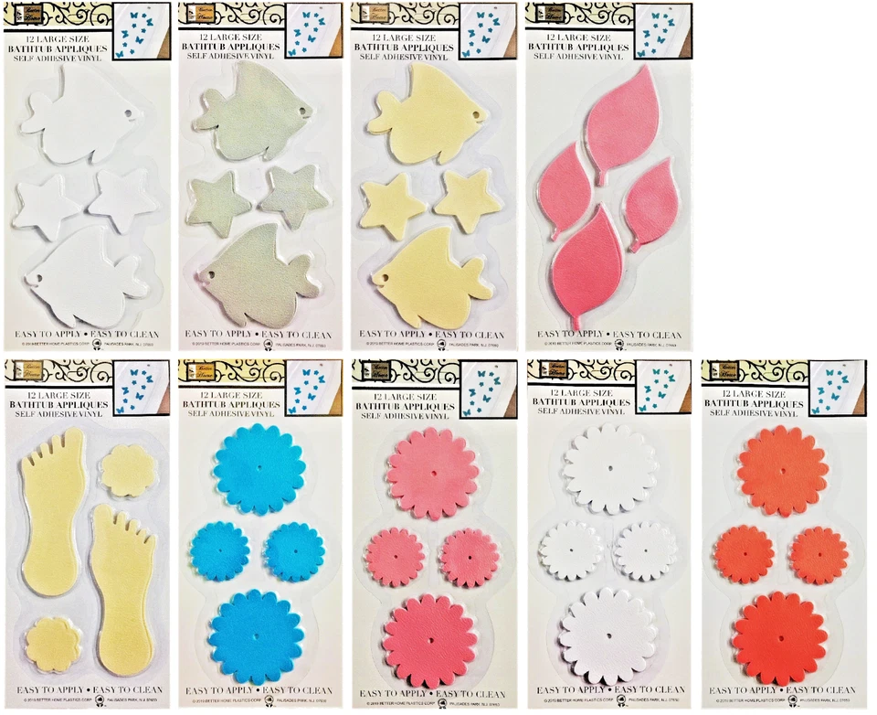 12 безопасных нескользящих самоклеящихся протекторов для ванны и душа веселой формы - Изображение 2 из 2