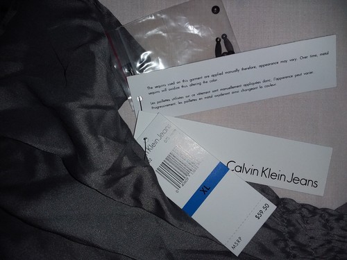 Calvin Klein with metal desing Blouse Sz XL NEW Reg Price $ 59.50 - Picture 9 of 12